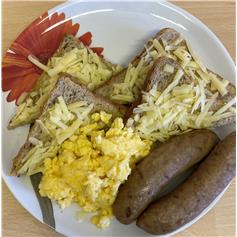 Sausage, Scrambled Egg & Cheese on Toast - large