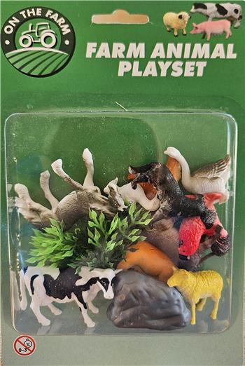 Farm Animal Playset, 12 pcs