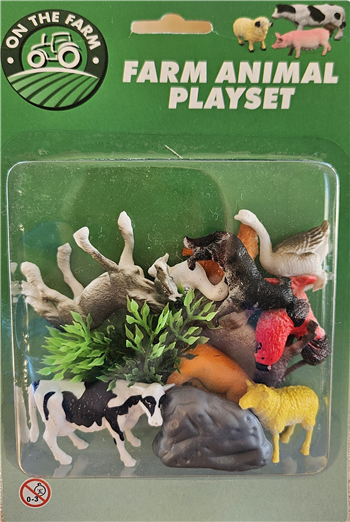 Farm Animal Playset, 12 pcs