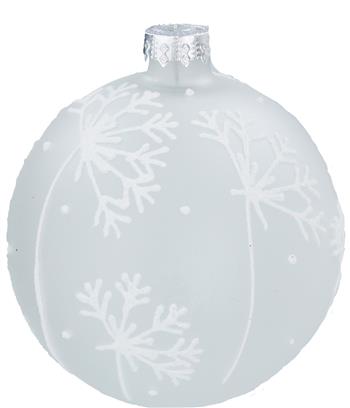 Glass Ball with Snowflakes