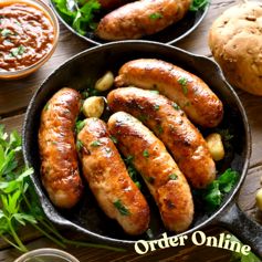 Pork Sausages with Caramelised Onion Sausages (pack of 6)