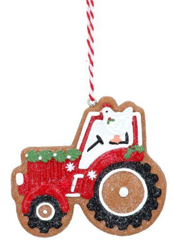 Gingerbread Tractor - Red