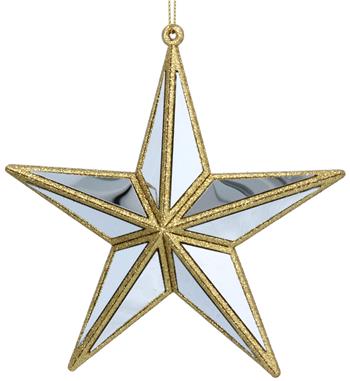 Gold and Silver Mirror Star decoration