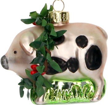 Pig (painted glass)