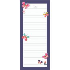 Magnetic Memo Pad - Butterflies