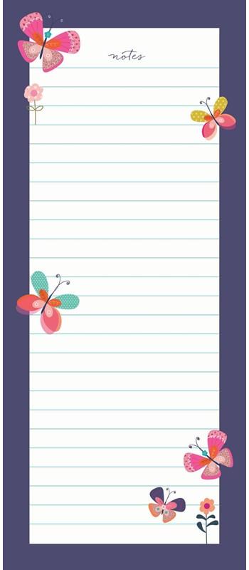 Magnetic Memo Pad - Butterflies