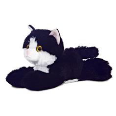 Mini Flopsie - Maynard Black & White Cat, 8"