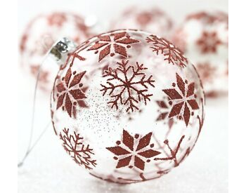 Red Glitter Snowflake