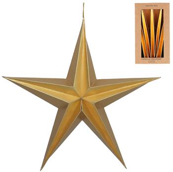 Gold Paper 5-Point Star - large