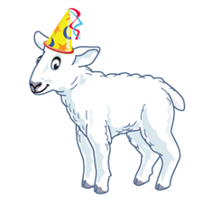 Childrens birthday party lamb