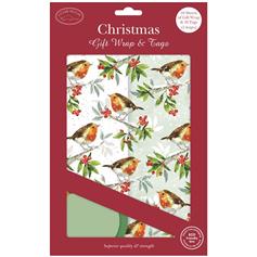 Holly Robins Christmas Wrap & Tags (bumper pack)