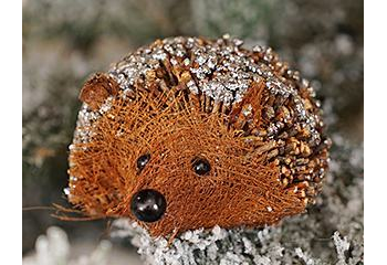 Twig Hedgehogs - with Glitter, medium