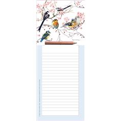 Magnetic Memo Pad - Birds & Berries