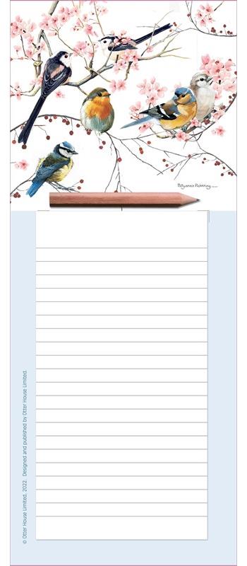 Magnetic Memo Pad - Birds & Berries