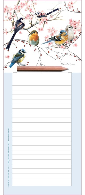 Magnetic Memo Pad - Birds & Berries