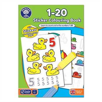 Sticker Colouring Book - 1-20