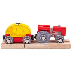 Train - Red Tractor & Wagon