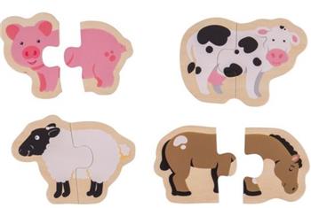 Two Piece Puzzles - Farm