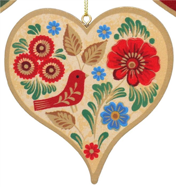 Folk Art Heart - Cream
