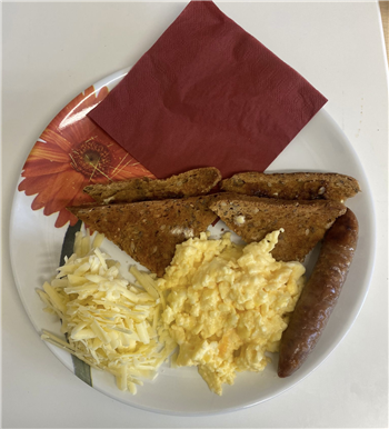 Sausage, Scrambled Egg & Cheese on Toast - small