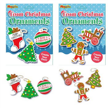 Make Your Own Christmas Foam Ornaments