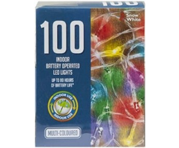 100 LED Fairy Lights - Coloured