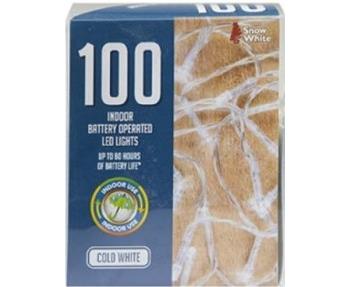 100 LED Fairy Lights - Cold White