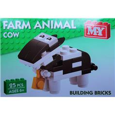 Building Bricks - Farm Animal - Cow, 24 pcs