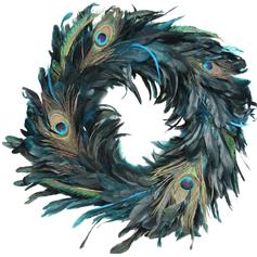 Peacock Feather Wreath