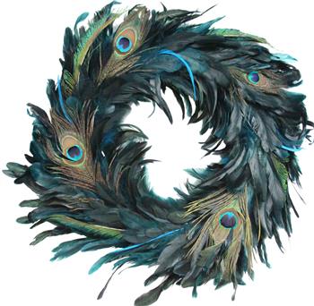 Peacock Feather Wreath