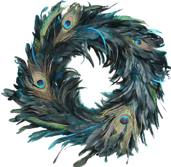 Peacock Feather Wreath