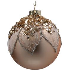 Gold Ball with Leaves & Sequins ball