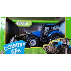 Country Life Tractor with Roller, large, blue