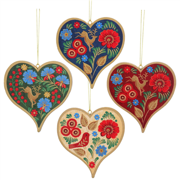 Folk Art Heart - Blue