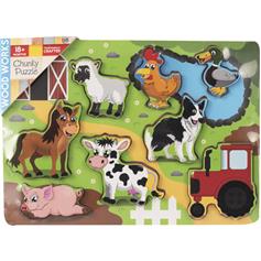 Chunky Farm Animals Puzzle - Mud