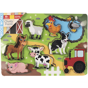 Chunky Farm Animals Puzzle - Mud