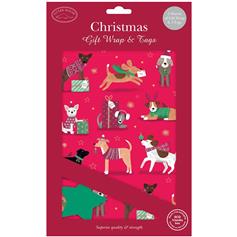 Happy Christmas Dogs Wrap & Tags