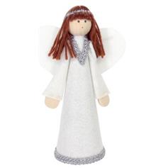 Angel Tree Topper, white & silver