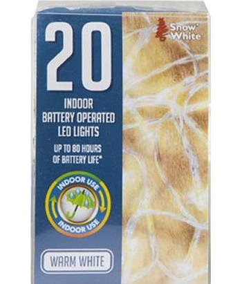 20 LED Fairy Lights - Warm White