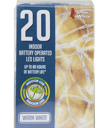 20 LED Fairy Lights - Warm White