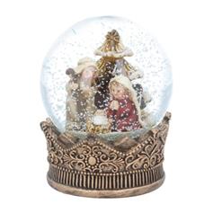 Nativity in Gold Crown Snow Dome