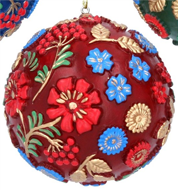 Folk Art Ball - Red