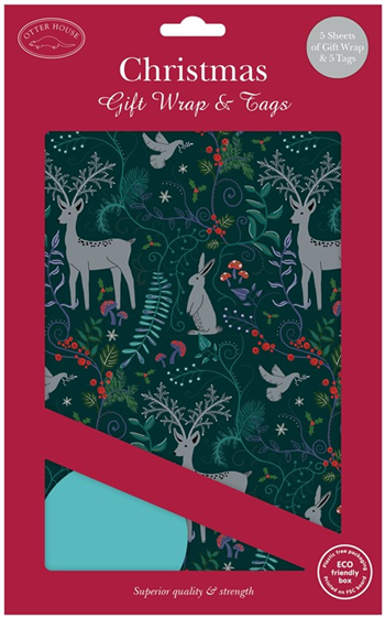 Festive Woodland Christmas Wrap & Tags