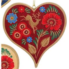 Folk Art Heart - Red