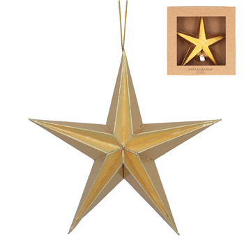 Gold Paper 5-Point Star - small