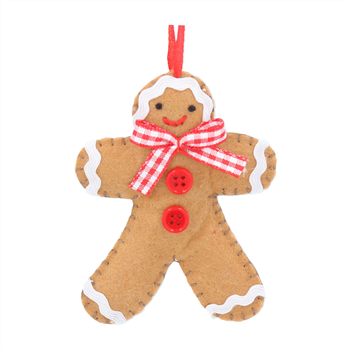 Gingerbread Man with Buttons and Bows