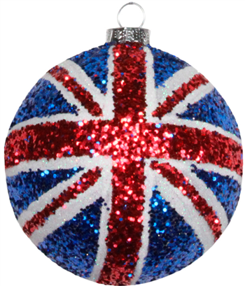 Glitter Union Flag Ball