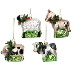Farm Animals - Sheep, Cow, Pig & Donkey (set of 4)