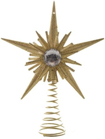 Jewel Star Tree Topper, gold/small