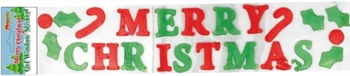 Merry Christmas Window Gel Stickers